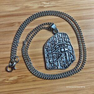 Eye of Ra Hieroglyphic Necklace Pendant